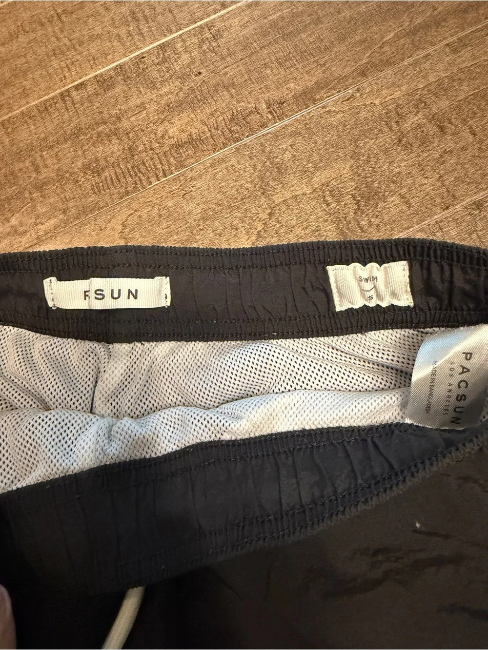 PacSun Black Shorts with White Pacific Sunwear Logo